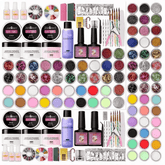 18-Color Nail kit with 22-color glitter and sequins,a nail kit suitable for beginners A DIY Nail Kit