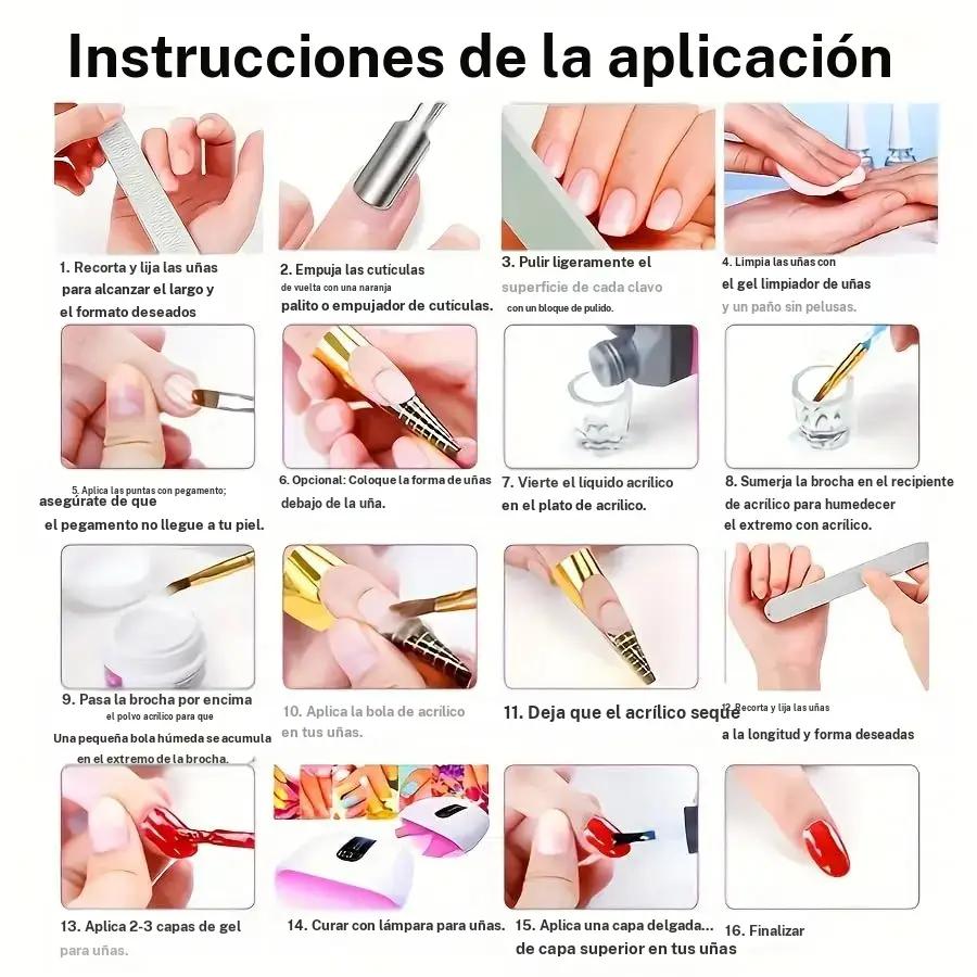 18-Color Nail kit with 22-color glitter and sequins，a nail kit suitable for beginners A DIY Nail Kit
