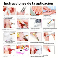 18-Color Nail kit with 22-color glitter and sequins，a nail kit suitable for beginners A DIY Nail Kit