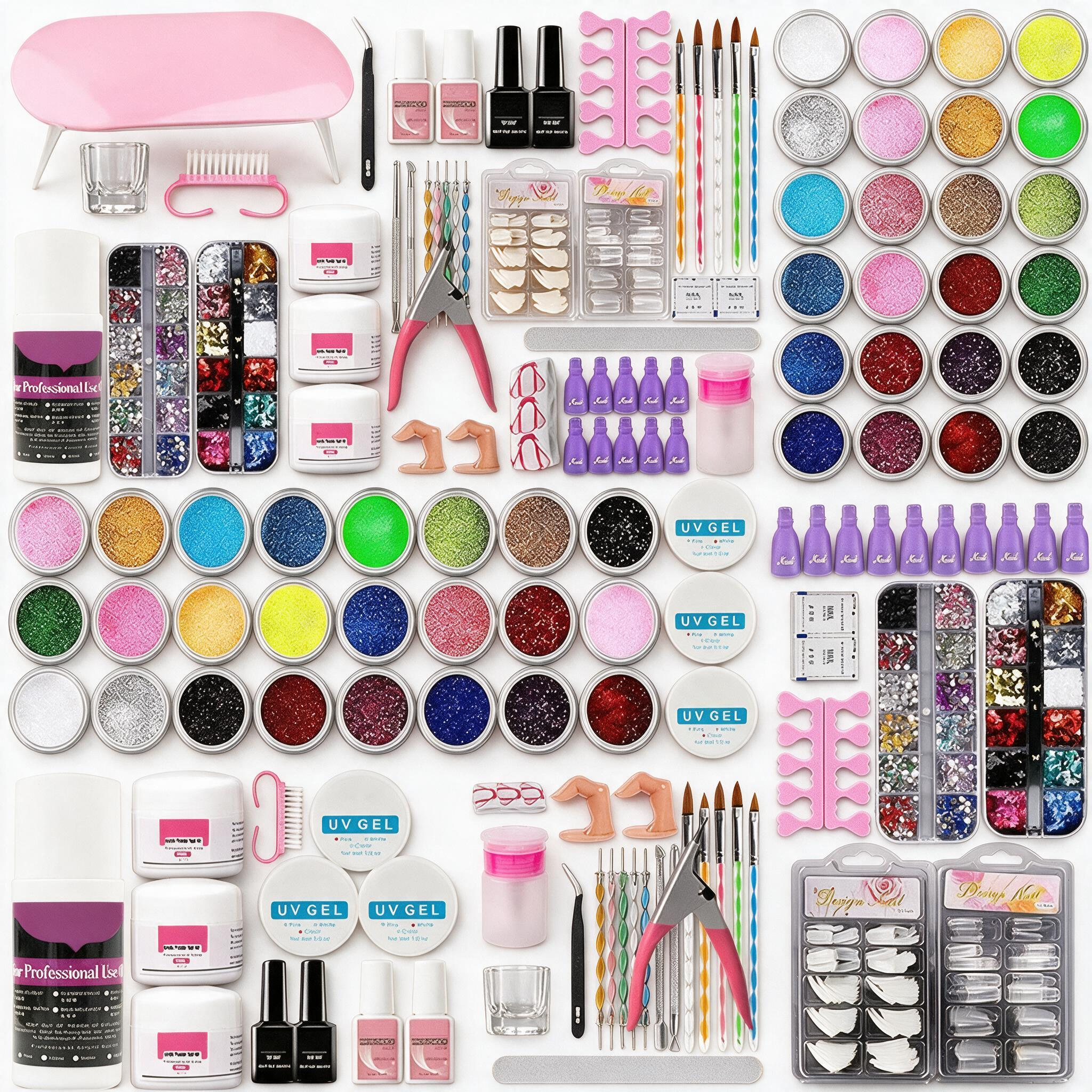 24-Color Painting Gel Nail Art Kit — Art Palette & Detail Brushes, Professional DIY Manicure Set for Beginners & Salons